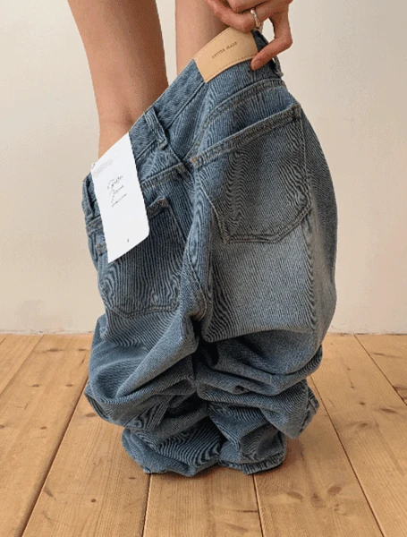 [스판100같은코튼100] made Better Jeans (No.304) 릴렉스드 플로우 와이드 데님 [2Types기본/롱(+5cm)](미디엄블루) (봄/여름/가을/신상/데일리/데일리룩/출근룩/데이트룩/팬츠/바지/데님/청바지)