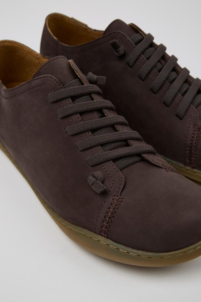 Brown Nubuck Leather Shoes for Men.