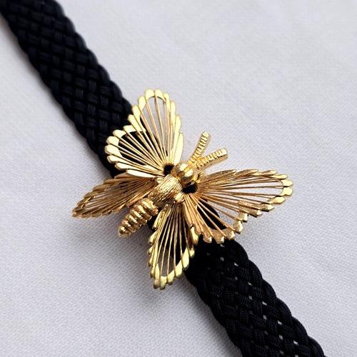 (송키) MONET 나비브로치와 빈티지 시계줄로 만든 팔찌