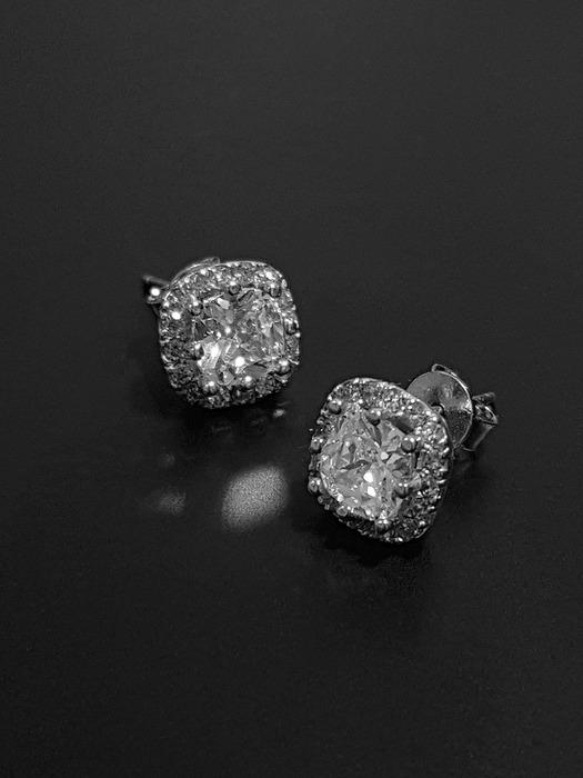 [Silver925] Blenheim Cushion Earrings (#silver#gold)