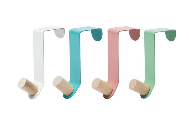 파스텔 철제 도어후크 가방 마스크 걸이