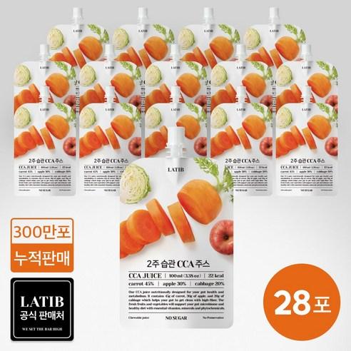 [라티브] 2주 습관 CCA 주스, 100ml, 28개 - 베리/딸기 주스 | 쿠팡