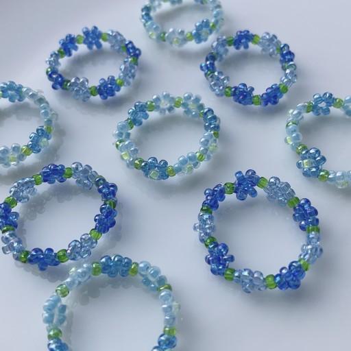 🐦물망초 꽃반지, 비즈반지