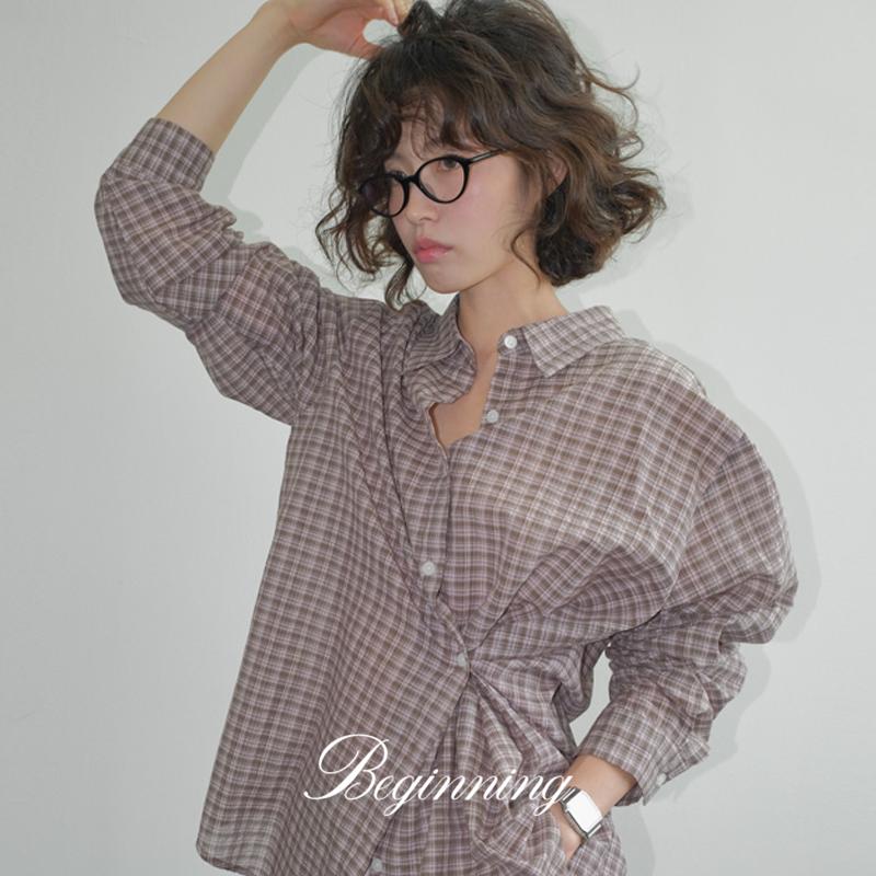 프롬비기닝 [오늘배송][MADE]컨트리 루즈핏 투웨이 체크 셔츠 (3color) (가을체크셔츠 체크셔츠 오버핏셔츠 빈티지셔츠 체크남방 긴팔셔츠 데이트룩 가을셔츠 간절기 가을)