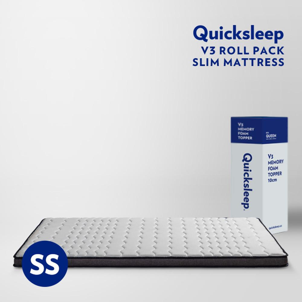 퀵슬립 V3 롤팩 메모리폼 토퍼 SS 슈퍼싱글사이즈