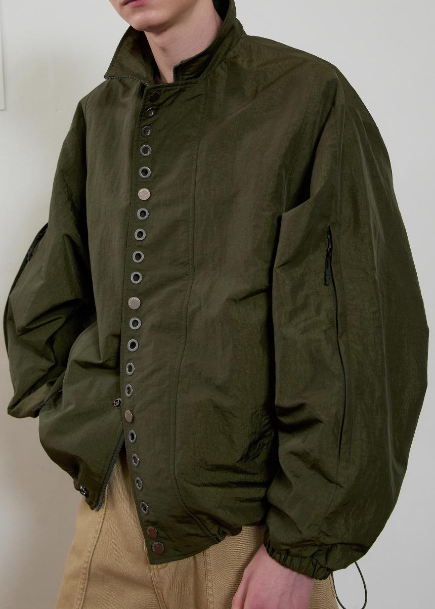 eyelet wind breaker jacket(khaki)