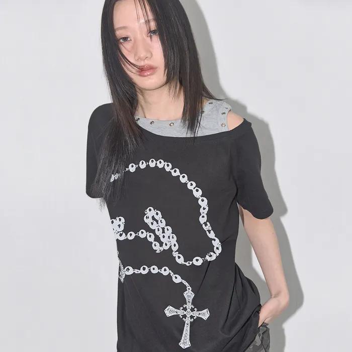 ROSARY NOIRER TEE (BLACK) F25QB111