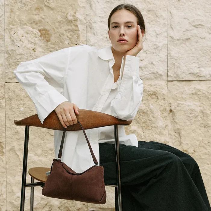 MOVO BAG _ 스웨이드 브라운 미니백 3way