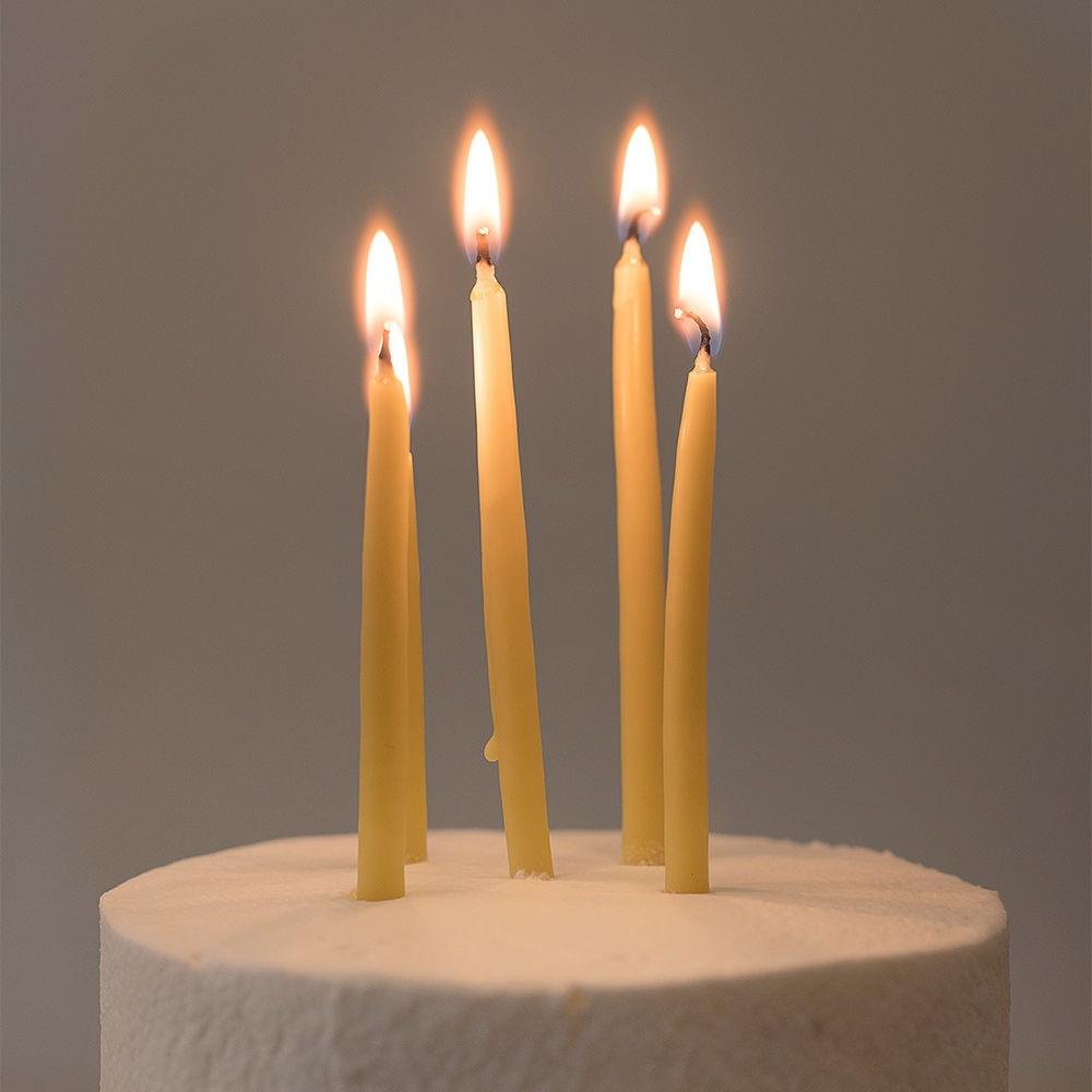 천연 밀랍 생일초 (10개입)