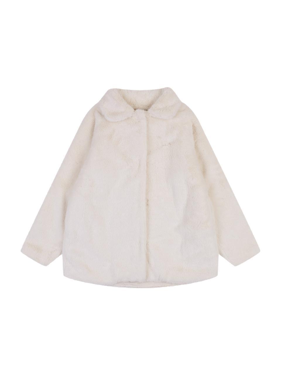 [FAMILY SALE] 시어링 퍼 코트 [IVORY] | (주)원더플레이스