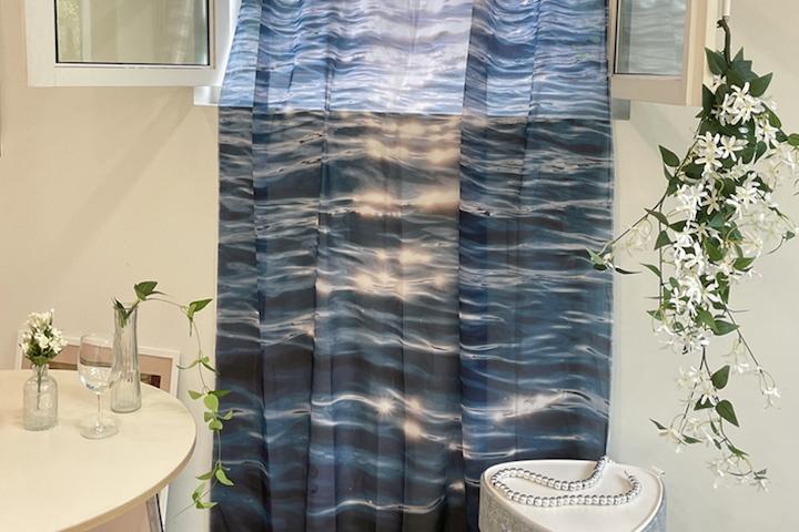 윤슬 쉬폰 패브릭 포스터 인테리어 가리개 커튼 2sizes