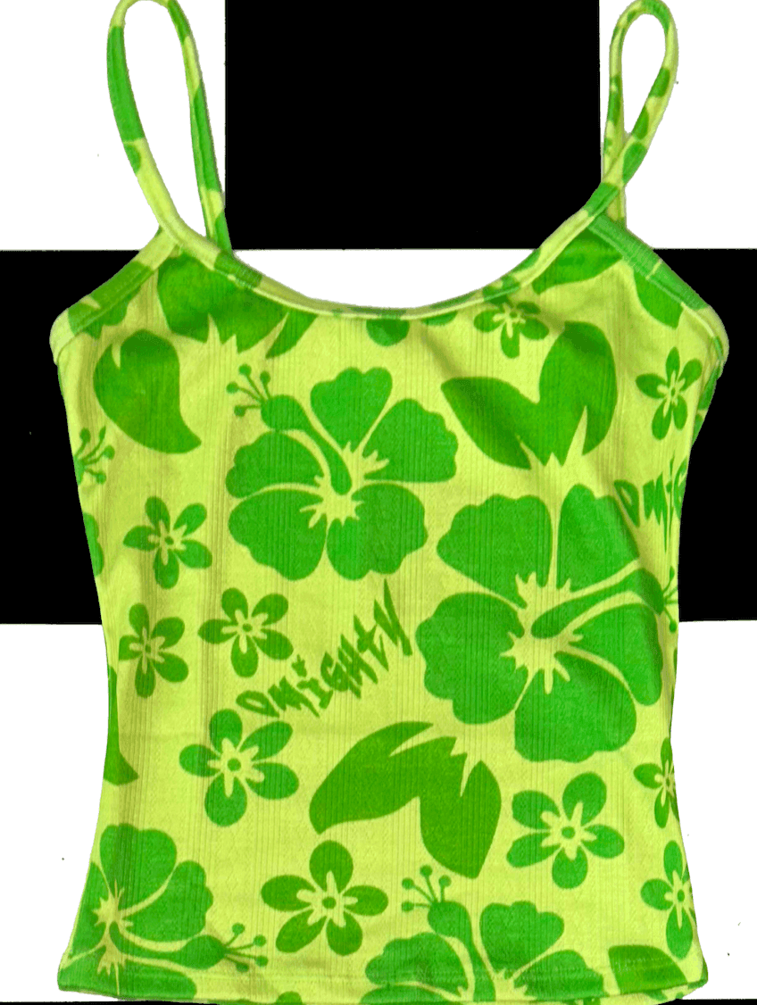 HIBISCUS POINTELLE CAMI IN GREEN