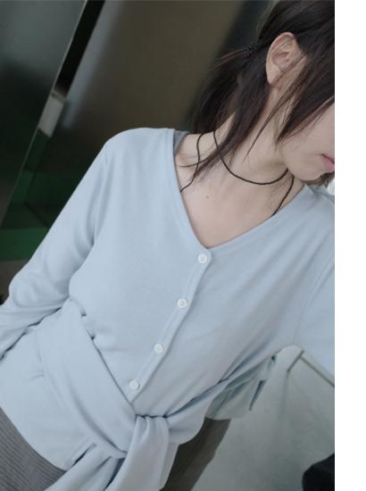 플랫 노티드 가디건 (3c)