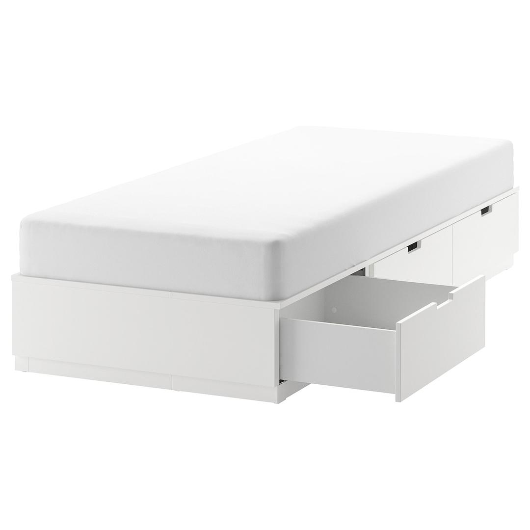 NORDLI 노르들리 수납침대프레임 - 화이트 120x200 cm