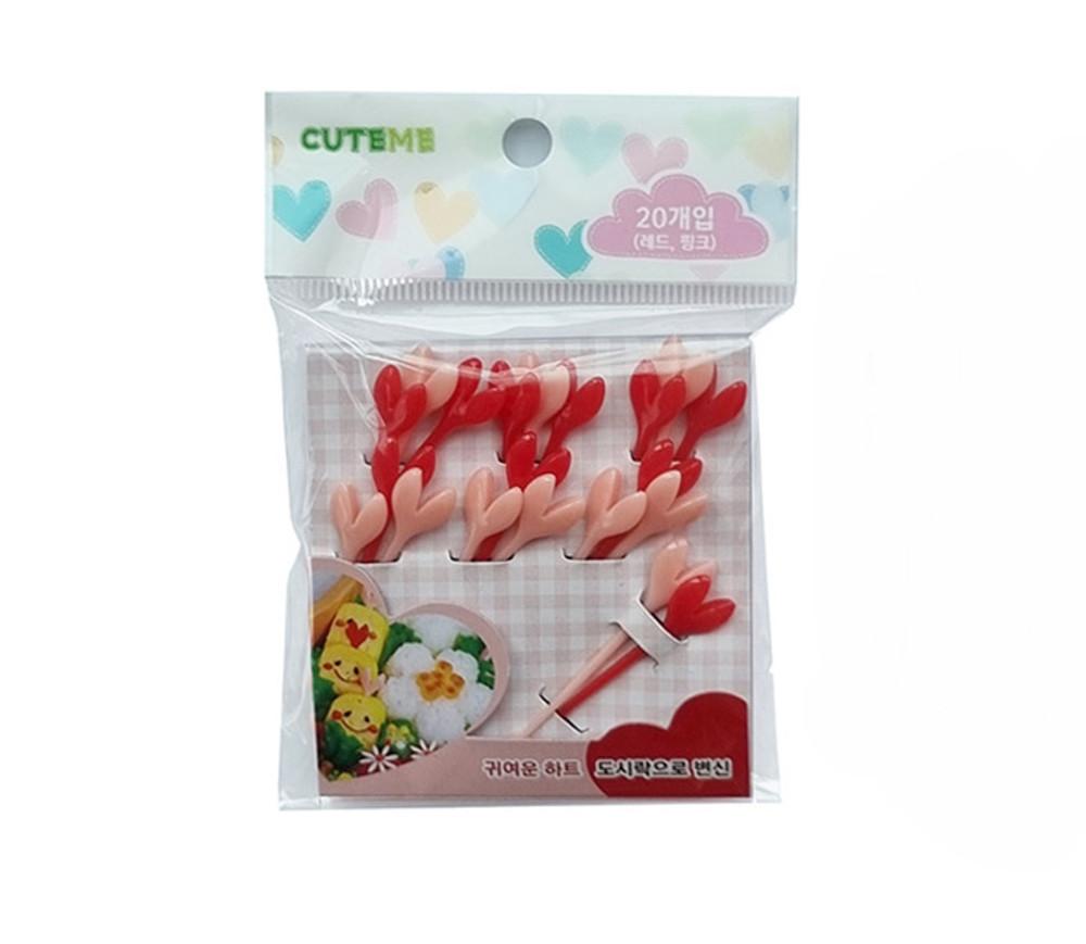 콩콩도시락 도시락 꾸미기 소풍 데코픽 하트픽(20개입)