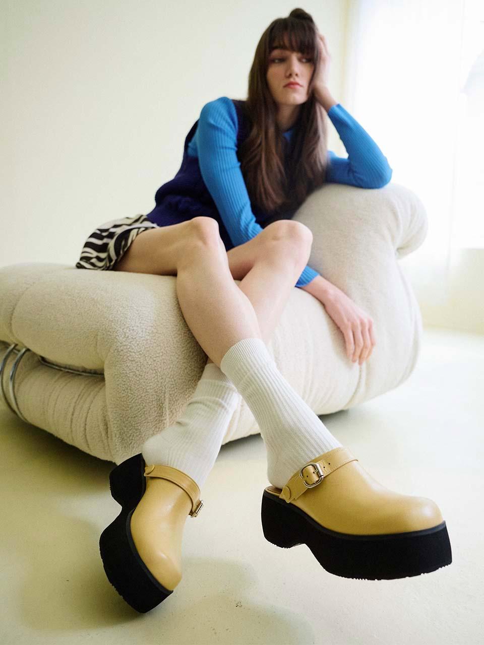 IS_221325 2WAY Buckle Clog_Butter