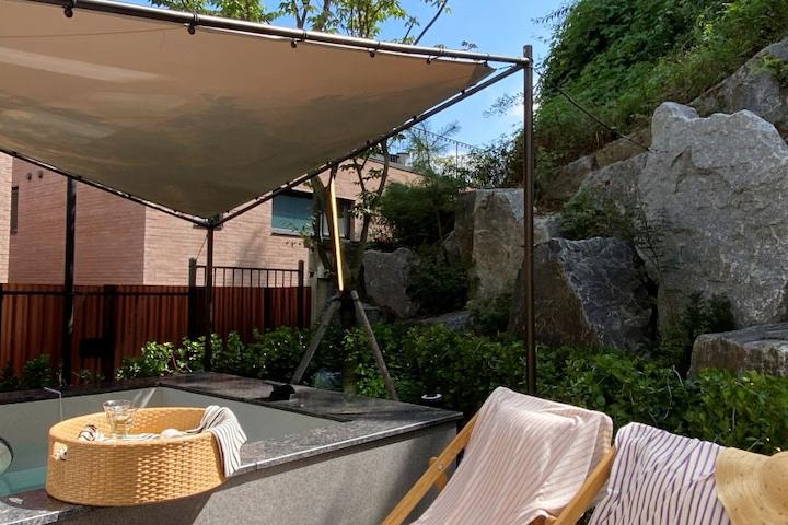 스트라이프 감성 멀티 비치타올 피크닉 매트(5color) 파우치 포함