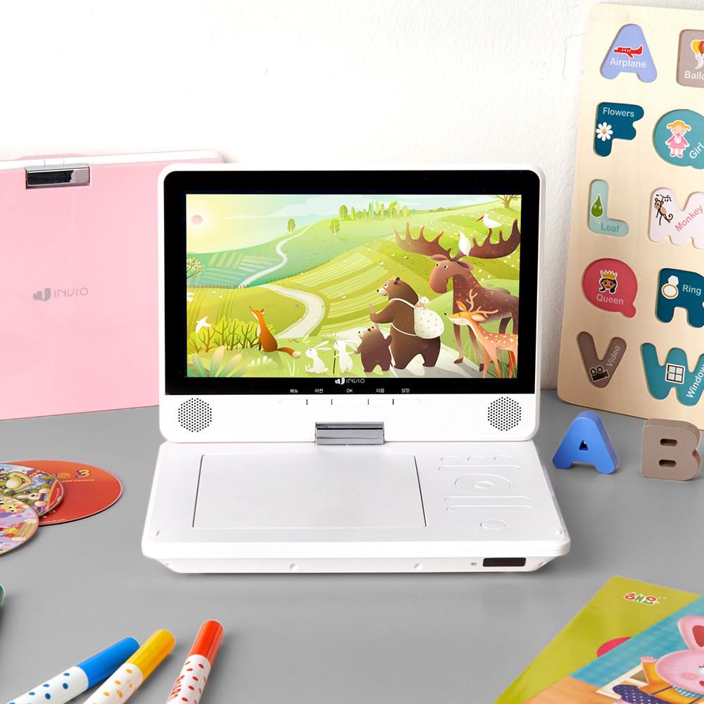 인비오 PD-3500HD 포터블 휴대용 CD DVD플레이어 아기DVD플레이어