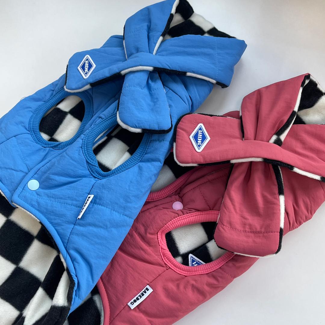 바크독 체커보드 리버서블 패딩 M-6XL