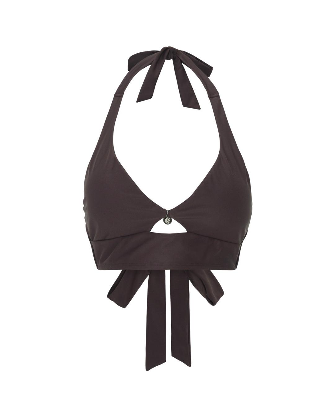 CS KEYHOLE BIKINI TOP (BROWN)