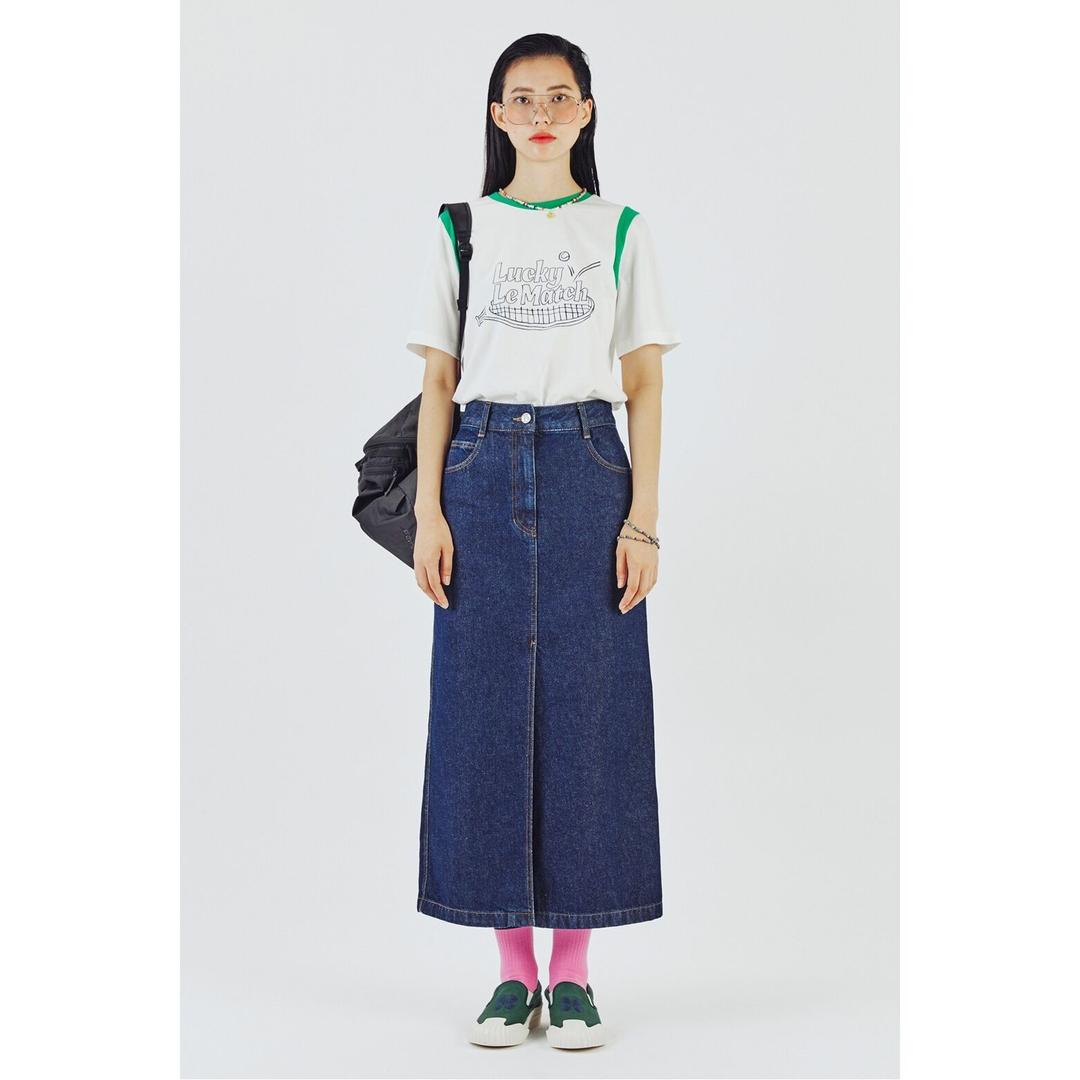 Slit Long Denim Skirt_QWPDX23331BUD