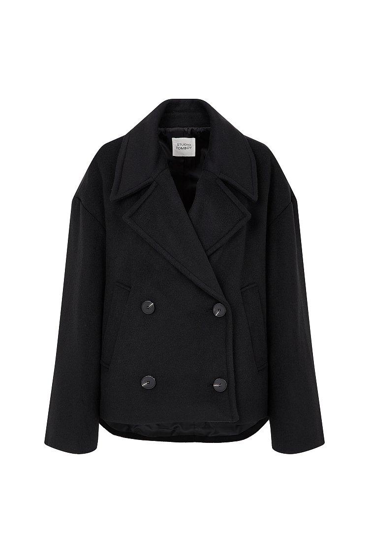 더블버튼 숏코트