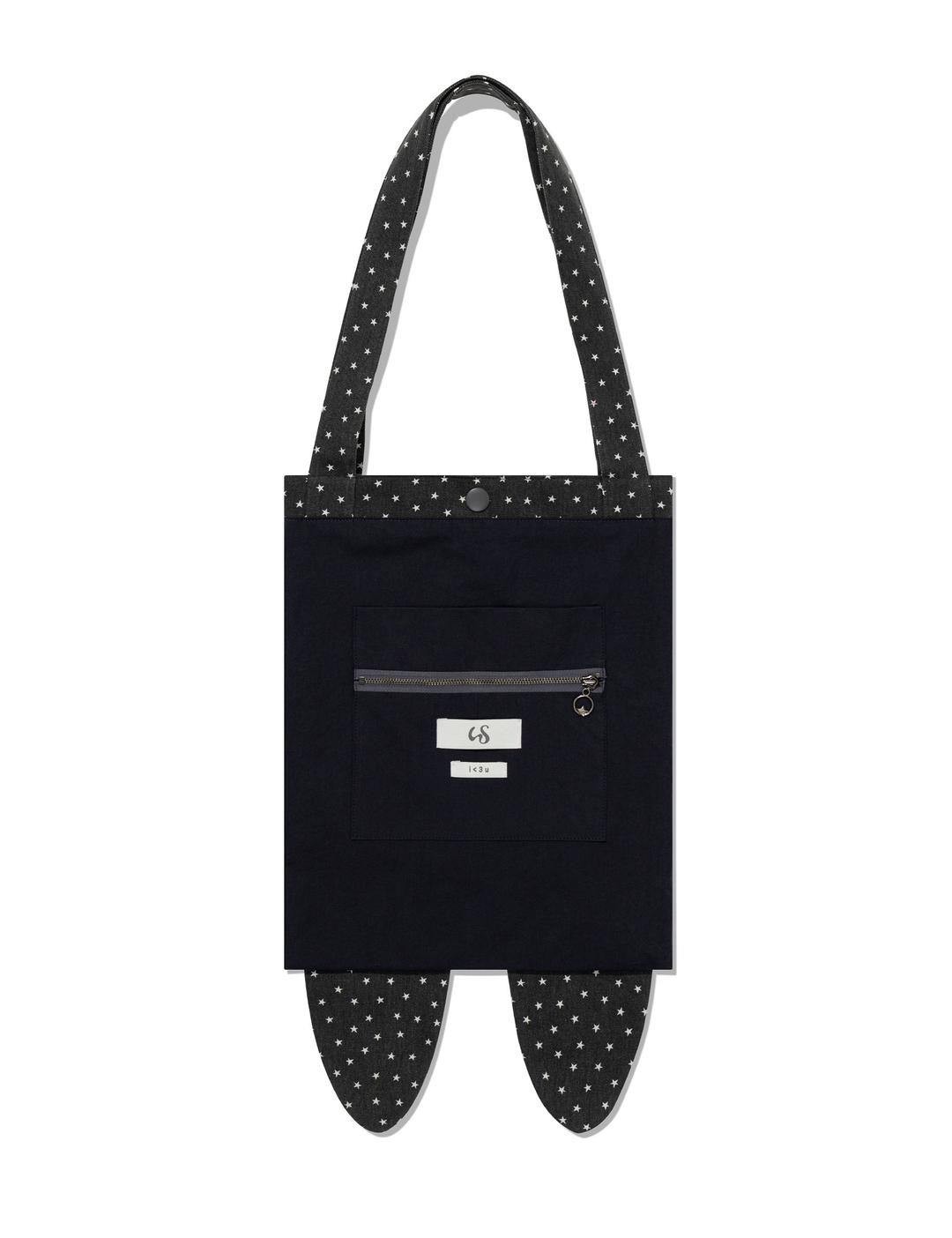 RABBIT STAR REVERSIBLE ECO BAG(CHARCOAL)