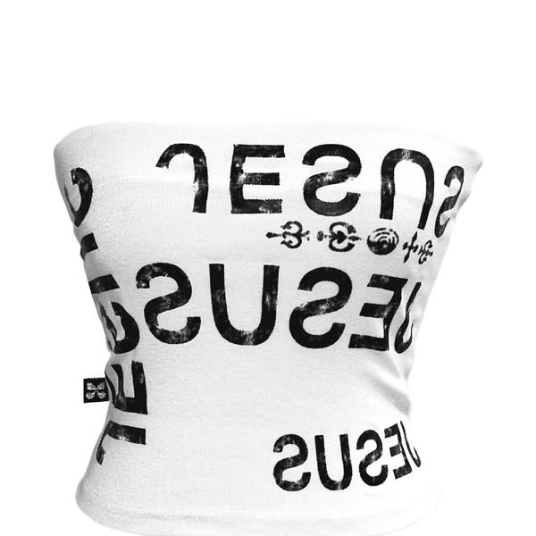 TETRIS TEXT TANK IN WHITE
