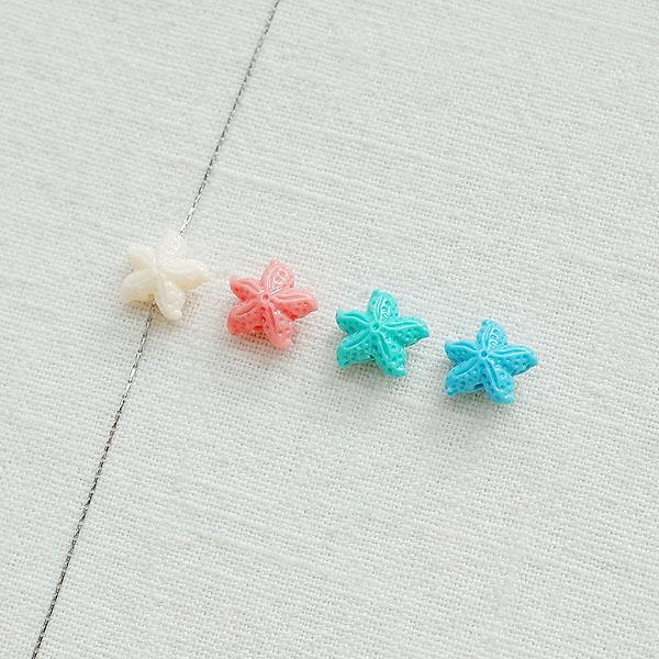 [4-9978-02] 합성산호(선염) / 불가사리 11*10mm [1개]