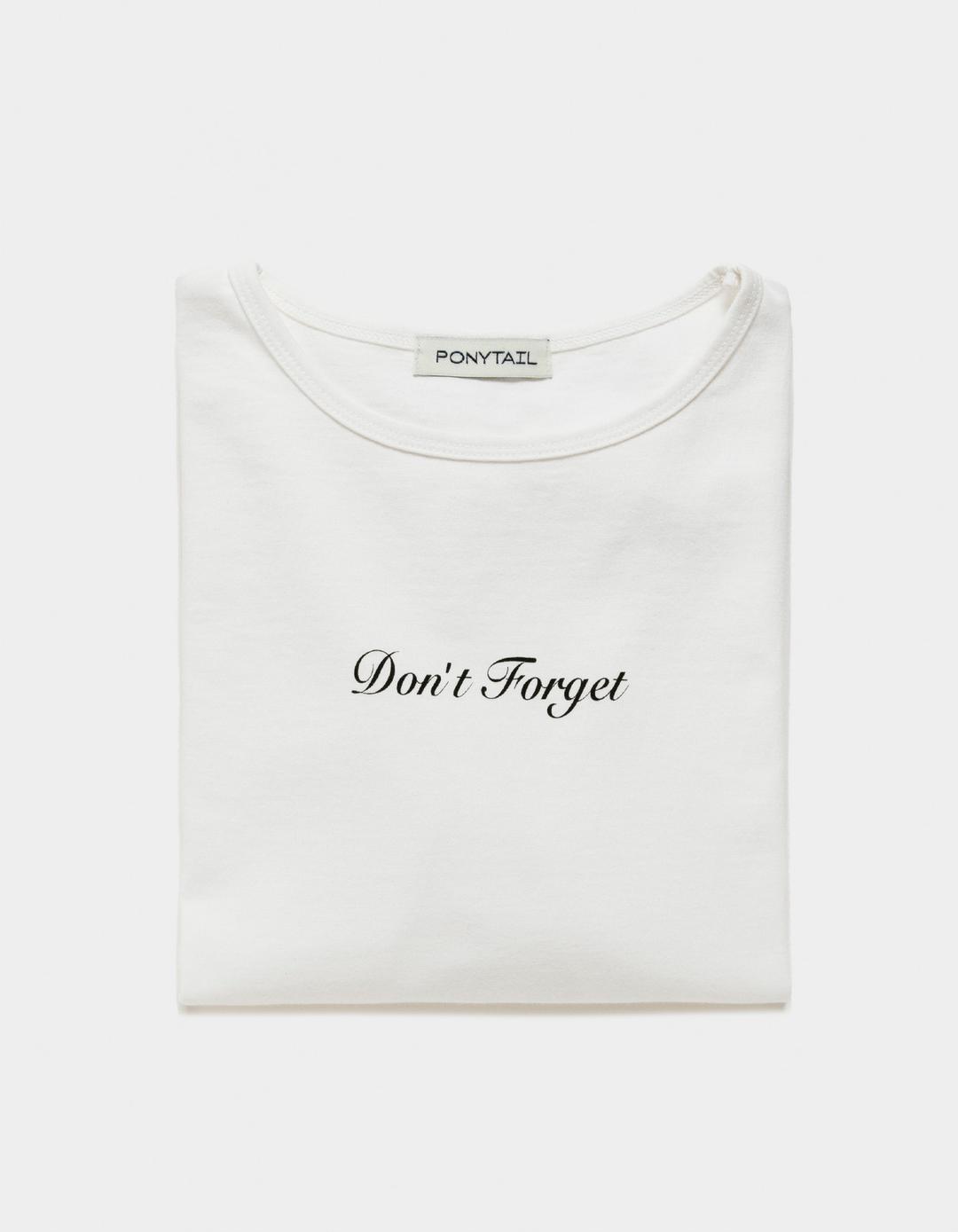 [2nd Re-Order] 'Don\'t Forget\' Mini Pocket T-Shirts (WHITE)