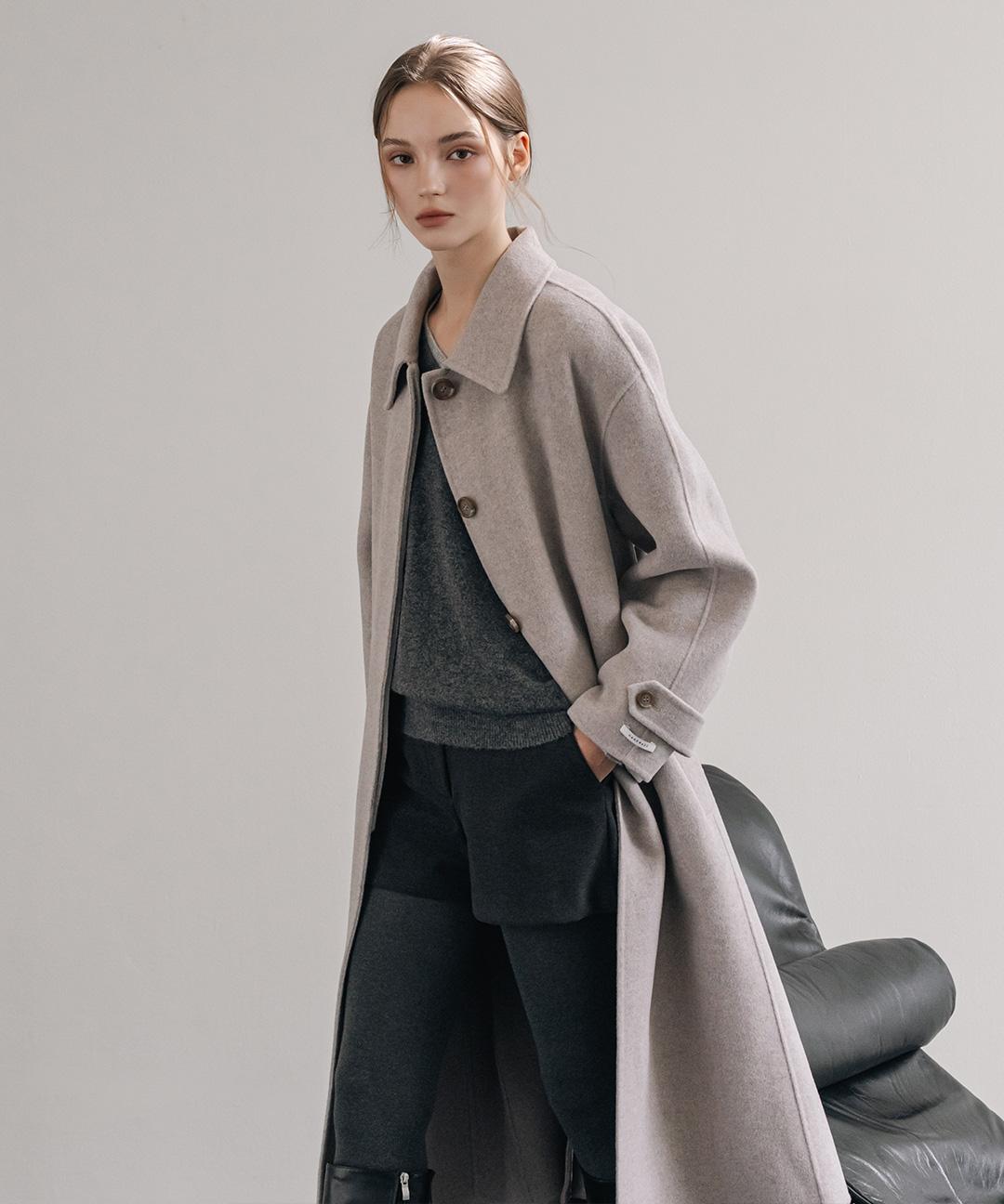 미쏘 [출근룩❄/누적3만🏆/울70%]핸드메이드 벨티드 롱 코트_MIWJHFV4PB