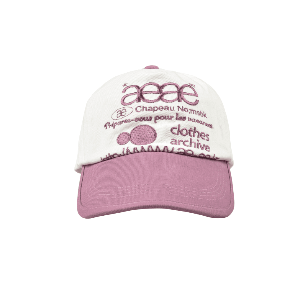 WEB LOGO TWO TONE BALL CAP - [WHITE/PINK]