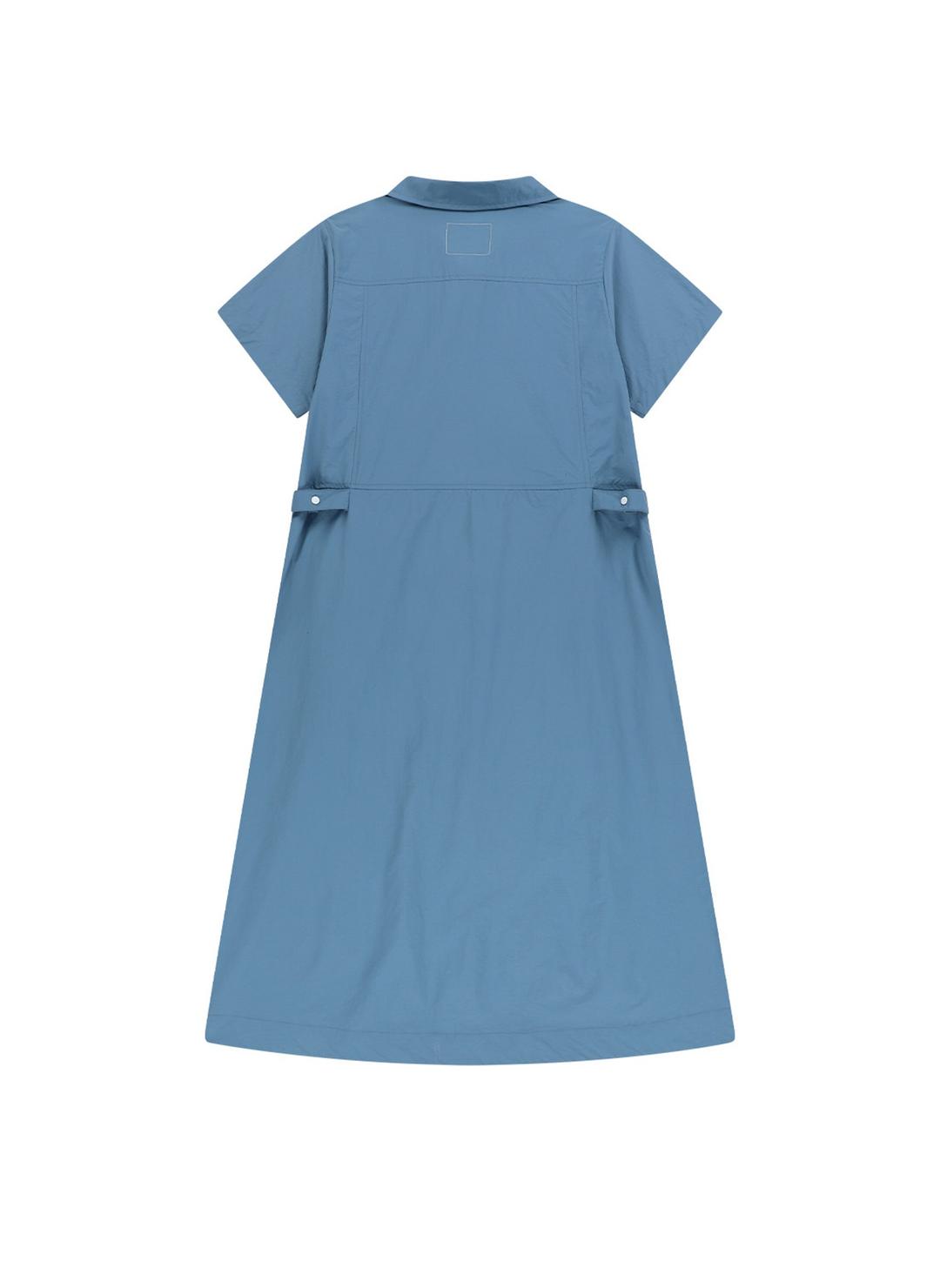 OG Nylon Shirt Dress - Blue