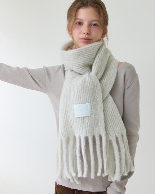 팔레트 니트 머플러 (khaki)