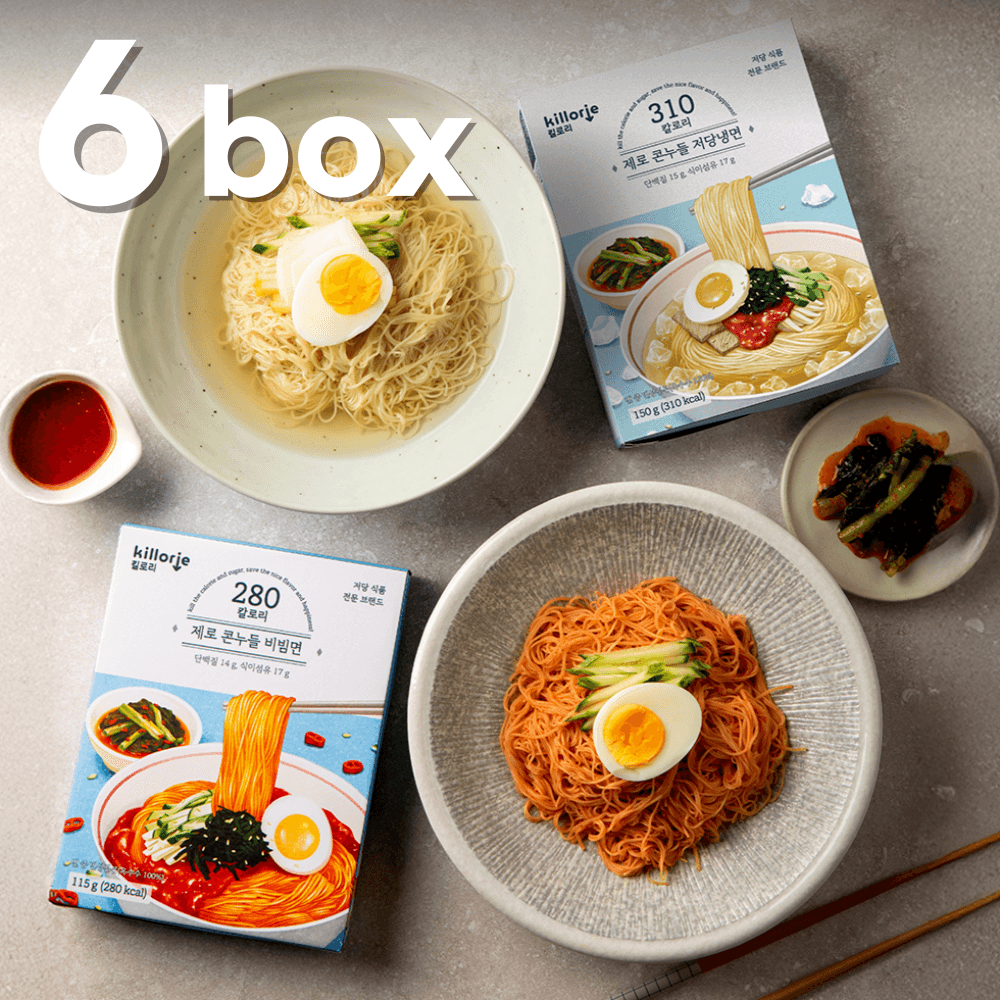 제로콘누들 6 개 (비빔면,냉면)