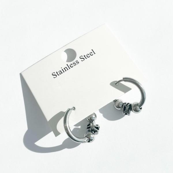 (한쌍판매) Two Ball Point Moving Earring