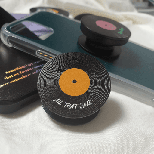 LP판 스마트톡 [입체질감] 커스텀문구사진 핸드그립 톡