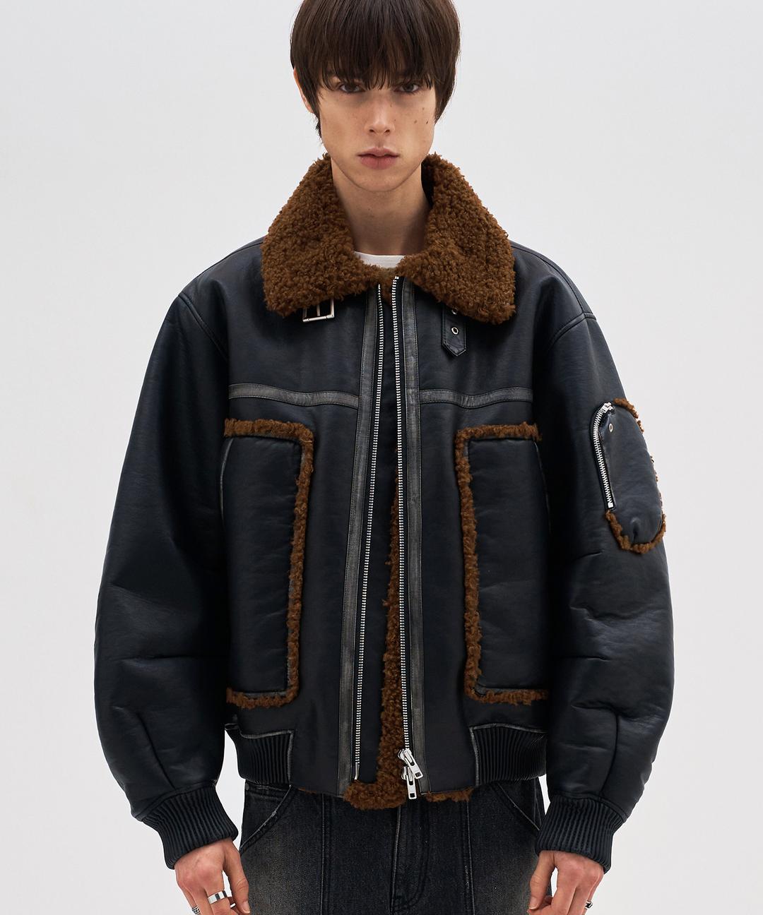 Lumberjack Shearling Mouton Bomber BROWN