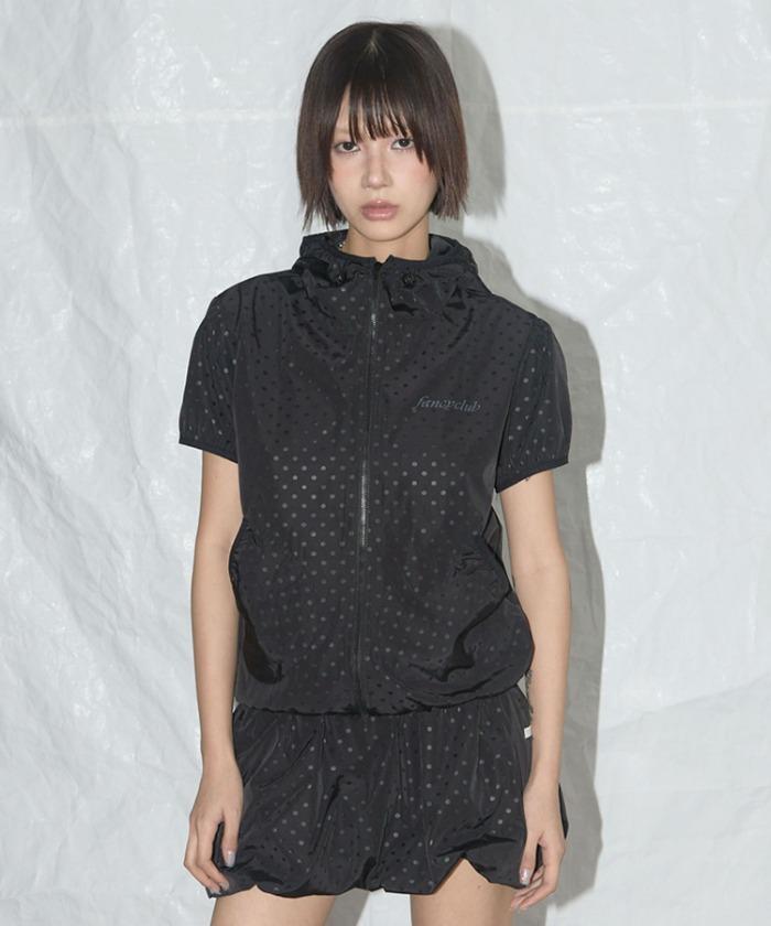 HALF DOT WINDBREAKER (BLACK)_F25QA966
