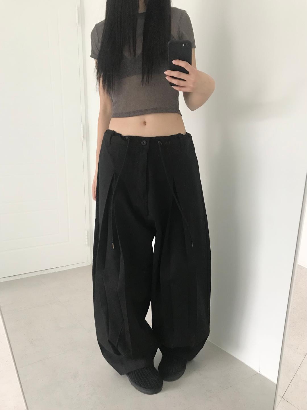 (unisex) balloon cut cotton pants (2colors)