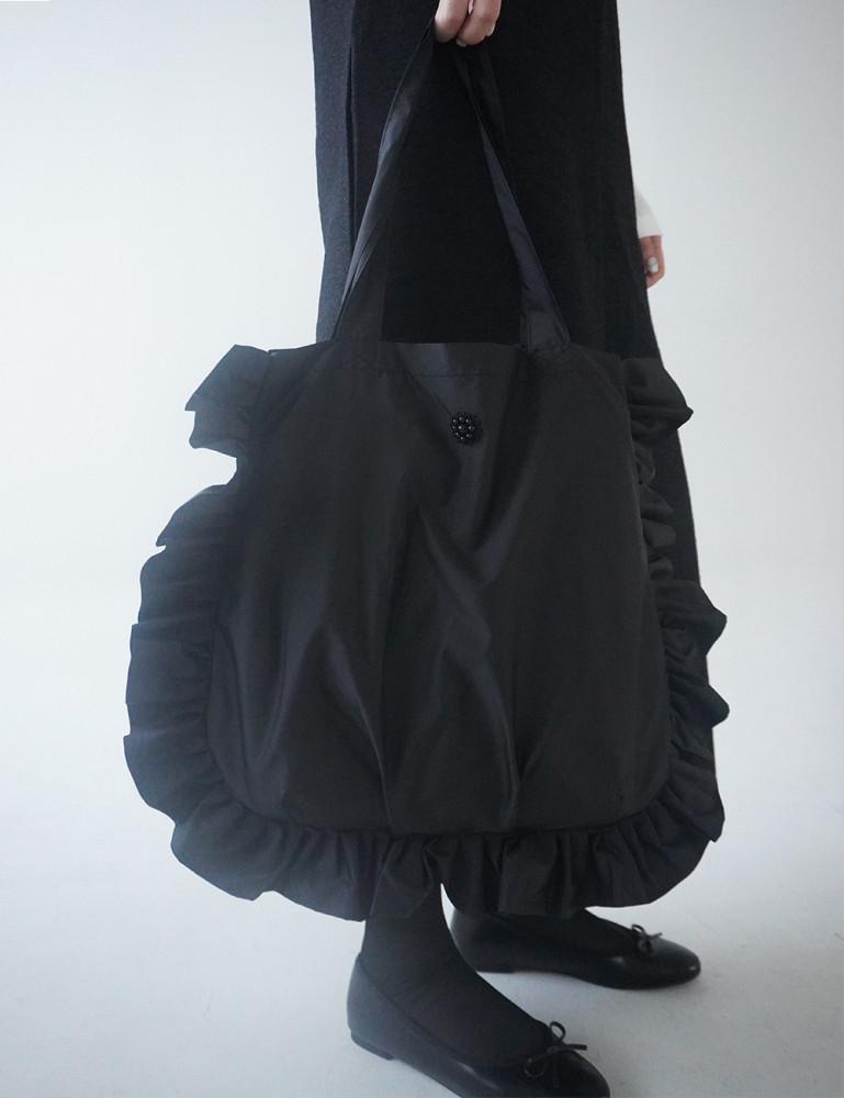 KIMIMI MADE 키미미 미니플라워 프릴 숄더백 블랙