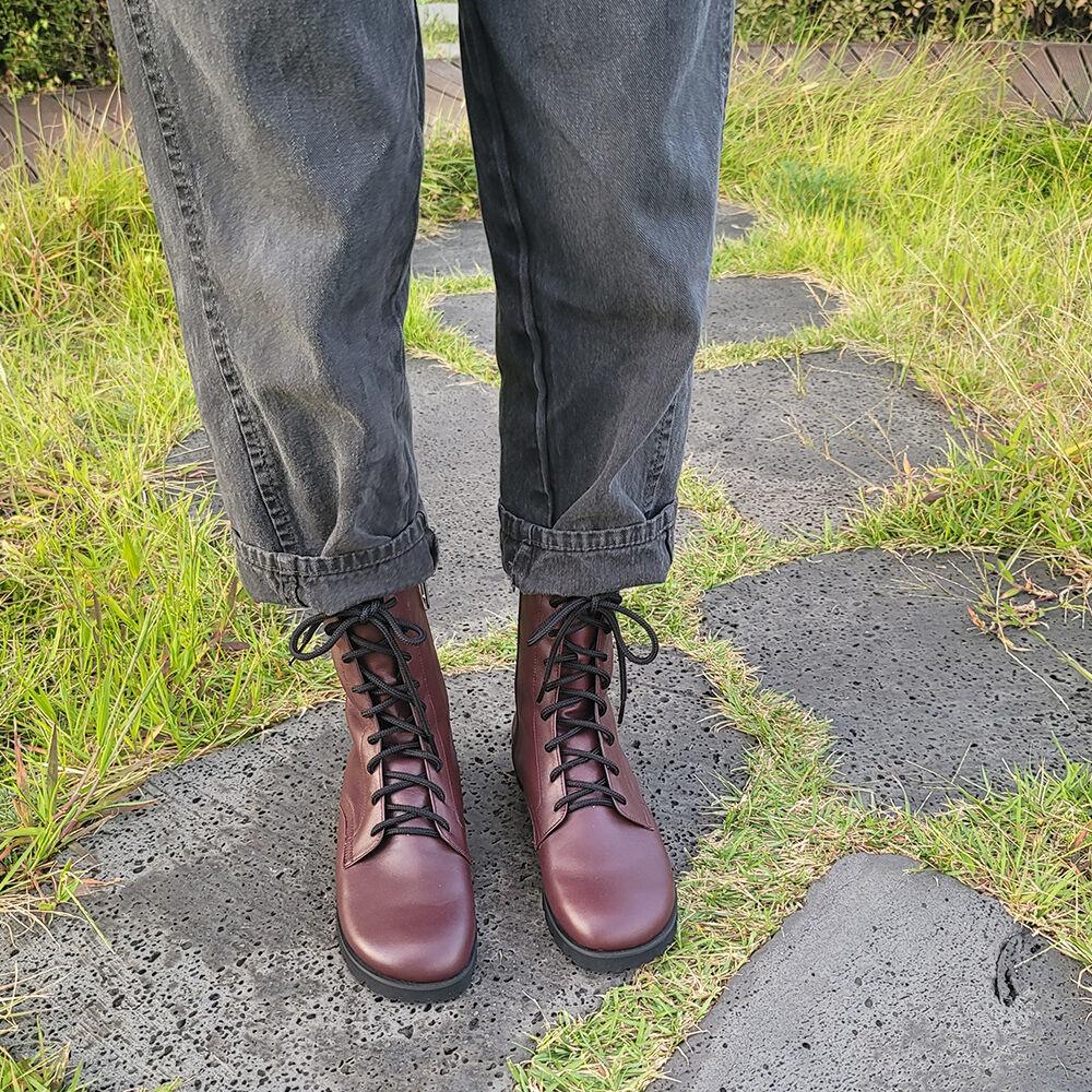 Flat Walker Boots_RedBrown