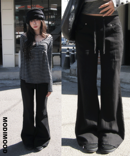 기획🍀[기장선택/MD소장/모델극찬🖤] 폼 밴딩 부츠컷 데일리 팬츠-2color