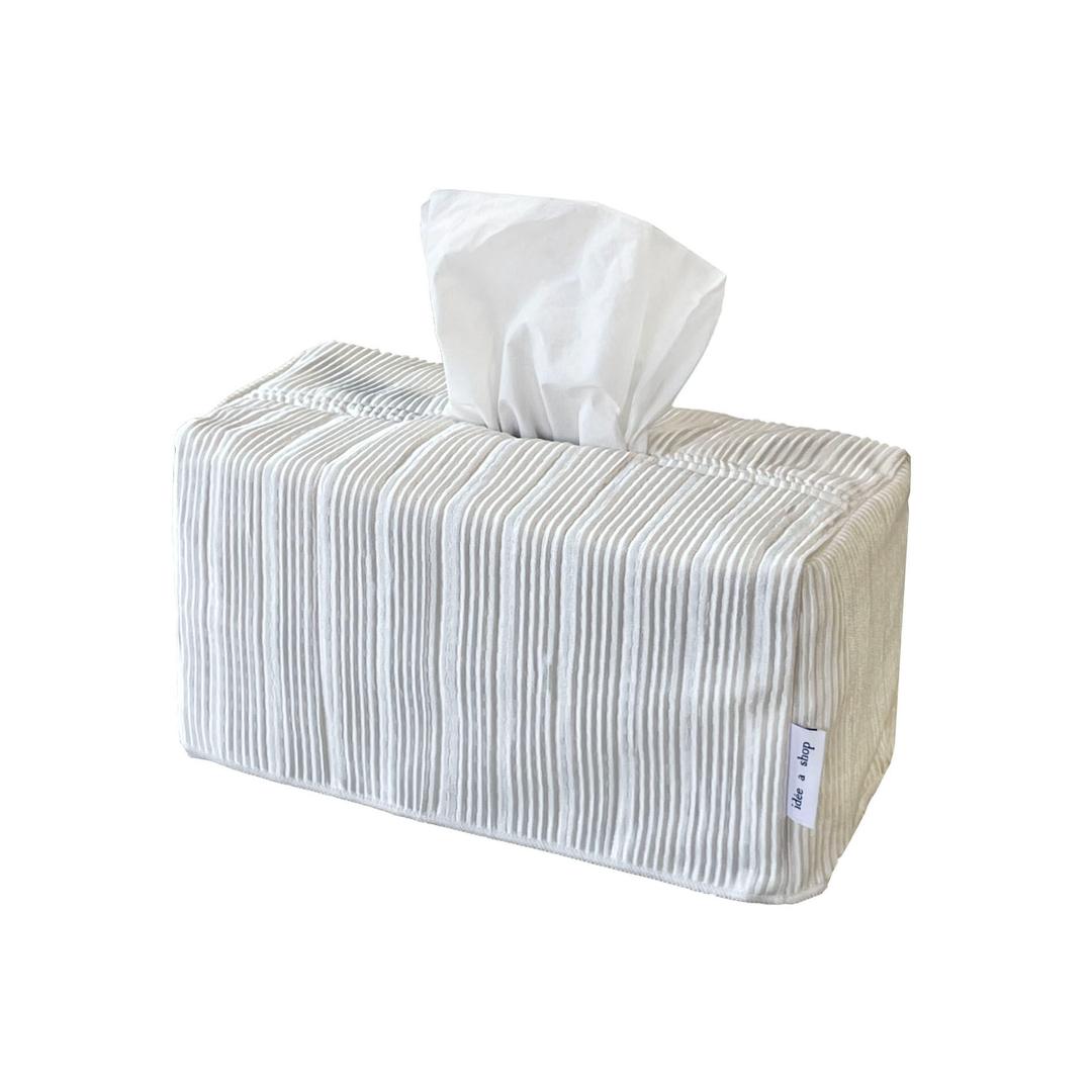 pleats tissu case - white (m) 티슈케이스