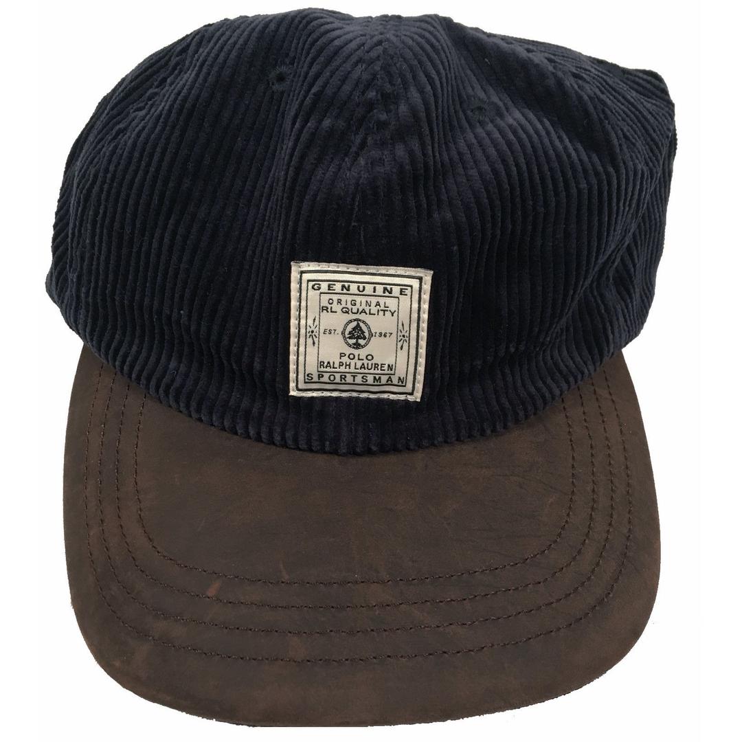NEW Vintage Polo Ralph Lauren Baseball Hat Corduroy Leather