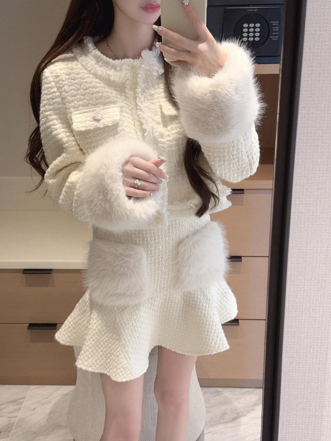 Lumignon original ♥ tweed fur snow jacket | Lumignon