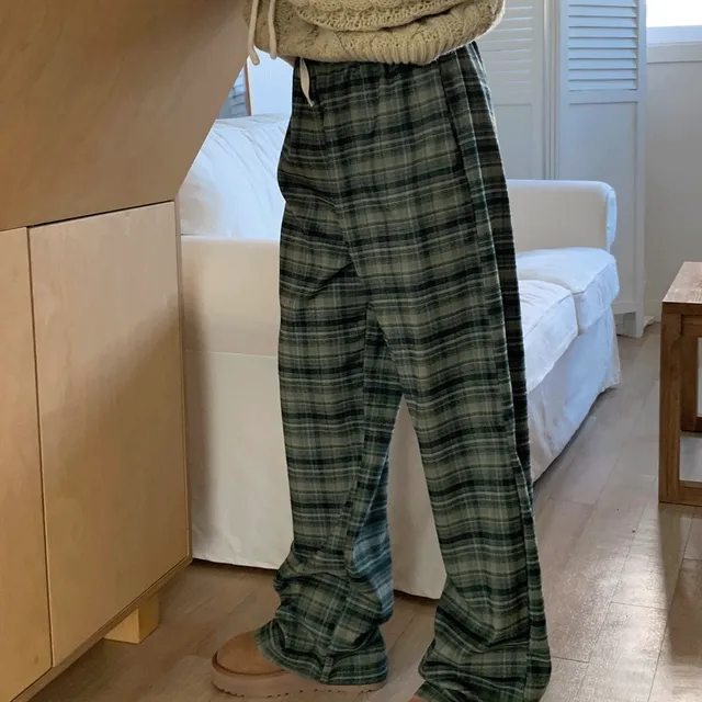 코지 밴딩 체크 팬츠 (2color)