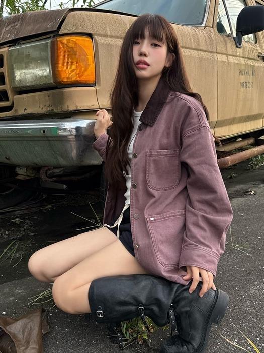 코듀로이 배색 루즈핏 포켓 데님 점퍼 OJ5XM2770