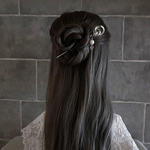 동글동글 하트 체인 데일리 비녀