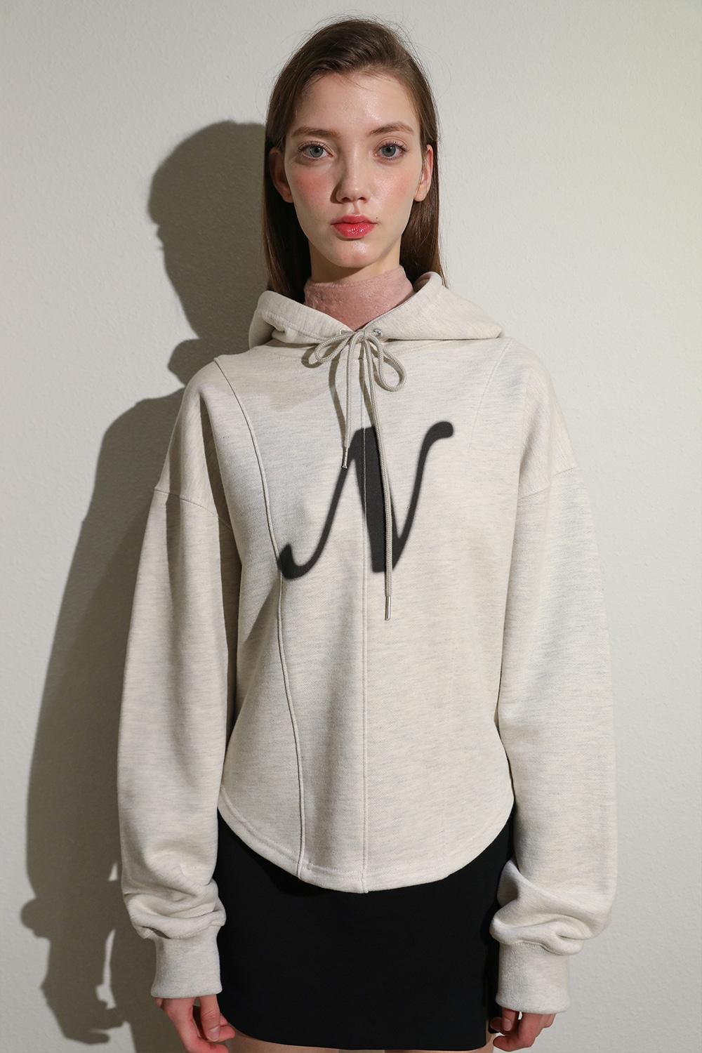 (11/21 Drop) N CORSET HOODIE - OATMEAL MELANGE